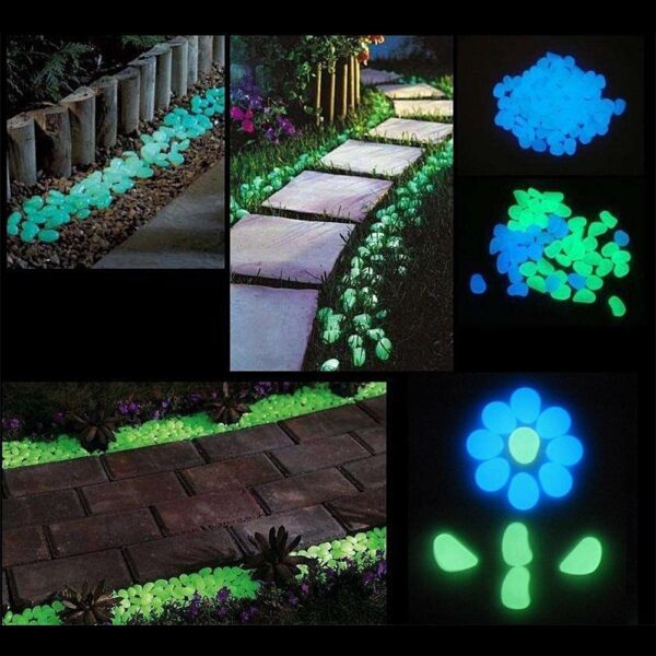 Garden Luminous Glowing Stone Glow In The Dark Pebbles - Image 6
