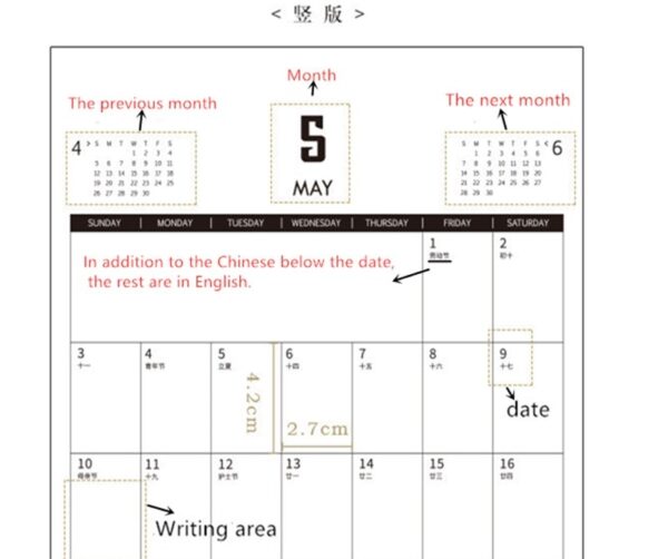2020 Wall Calendar 365 days Desk Calendar - Image 4