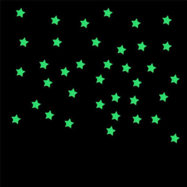 Kids Bedroom Fluorescent Glow In The Dark Stars Wall Stickers - Image 3