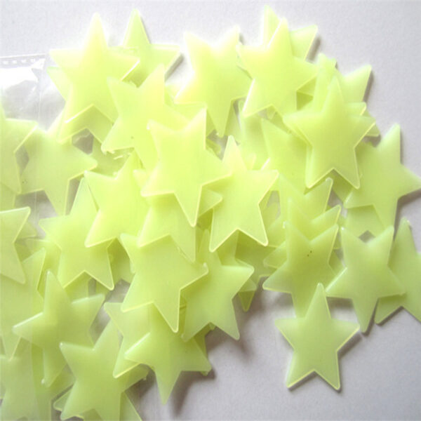 Kids Bedroom Fluorescent Glow In The Dark Stars Wall Stickers - Image 4