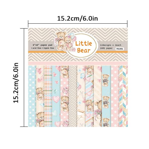 6 Inch DIY Scrapbooking Craft Art Background Paper - Image 6