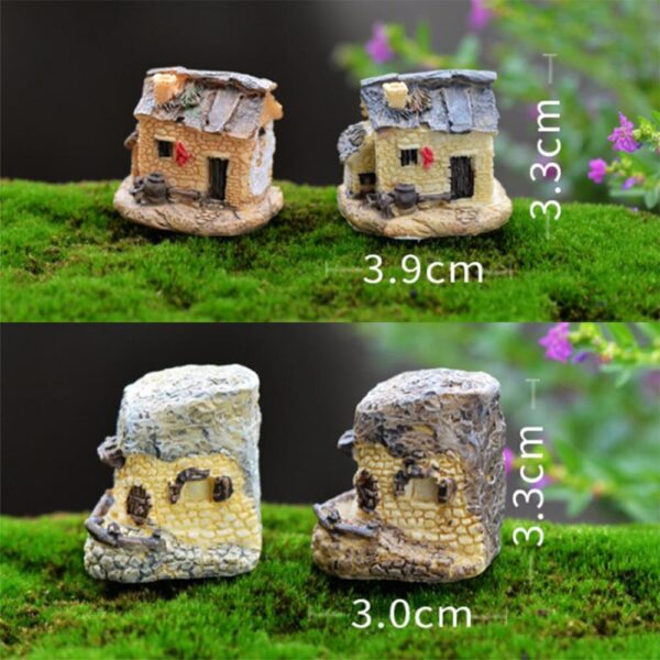 Mini Resin Cottages Miniature Village Houses Landscaping - Image 4