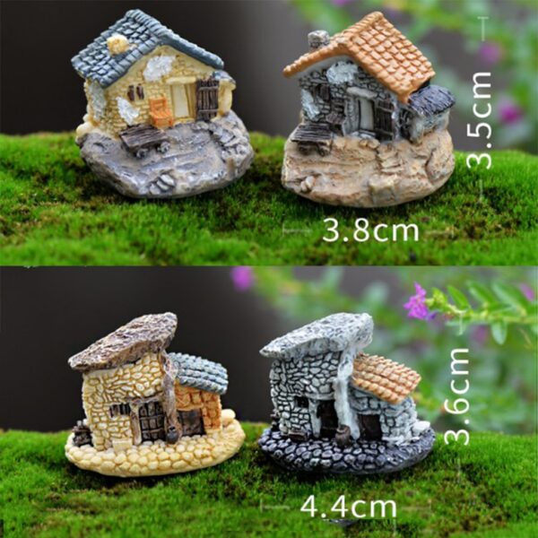 Mini Resin Cottages Miniature Village Houses Landscaping - Image 5