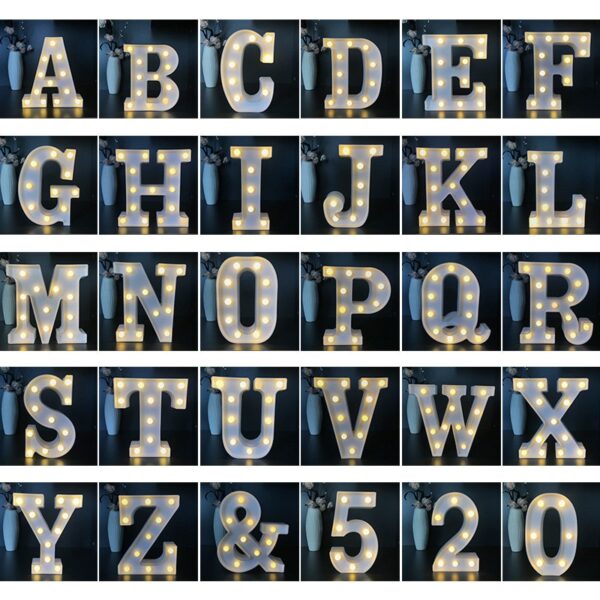 Alphabet Letter LED Lights  Lamp Decoration - Image 2