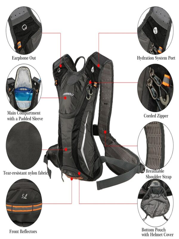 Sturdy Backpack Water Resistant Multi Function Outdoor Bag - Image 2