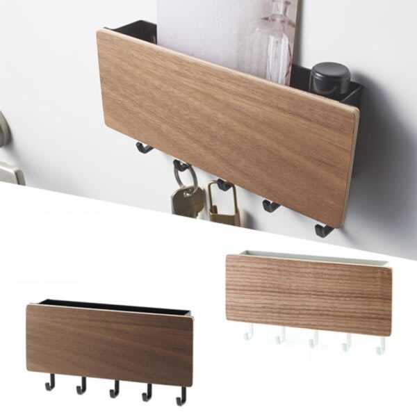 Decorative Simple Small Wall Hooks with Space Saving Storage Rack Holder - Image 2