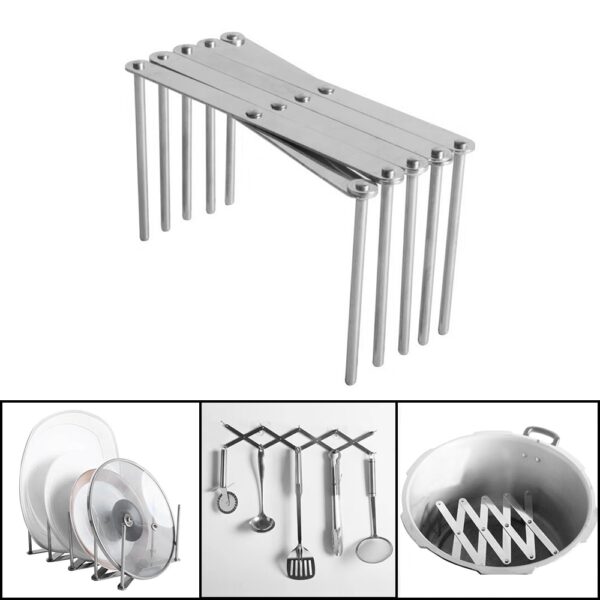 Kitchen Utensil Organizer Stainless Steel Storage Rack - Image 2