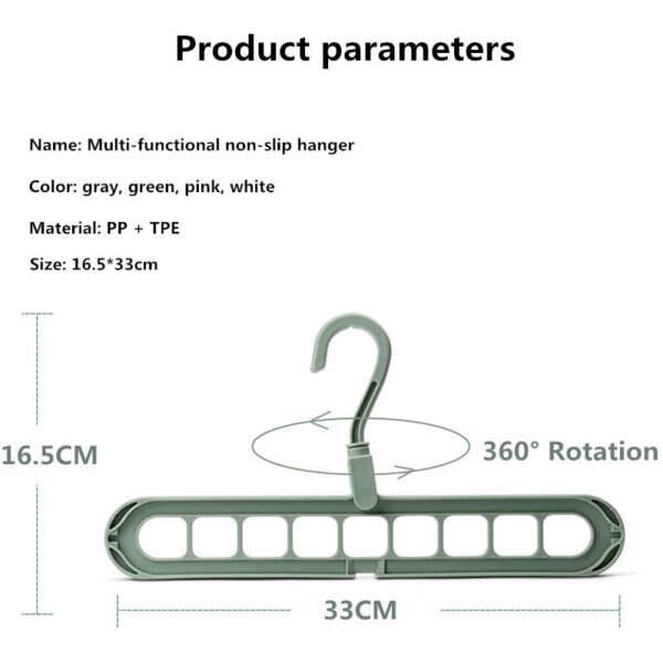 Multi-port  Plastic Clothes Hanger - Image 5