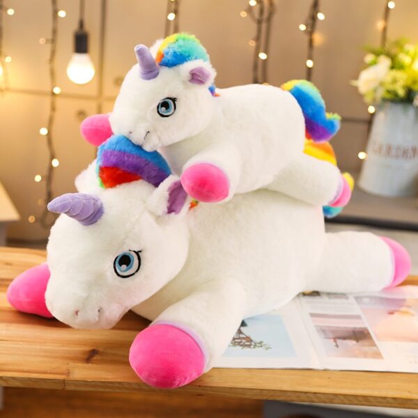 Cartoon Unicorn Shaped Rainbow Color Soft Toy - Image 2