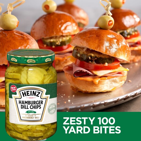 (3 Pack) Heinz Hamburger Dill Chips Pickles, 16 fl oz Jar - Image 2